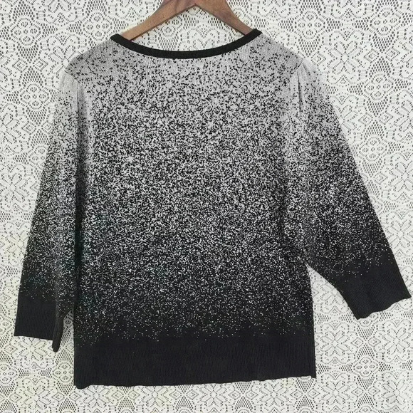 Adrienne Vittadini keyhole pullover shimmer sweater women's XL - Picture 2 of 8